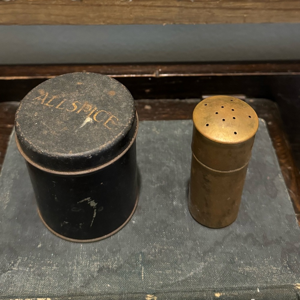 Pair Antique Tins